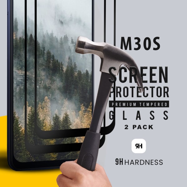 2-Pack Samsung M30s - Härdat glas 9H -Starkare och mer reptålig.