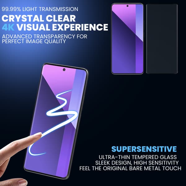 2-Pack Xiaomi Redmi Note 15 Pro Plus Skærmbeskyttelse - Hærdet Glas 9H - Super kvalitet 3D