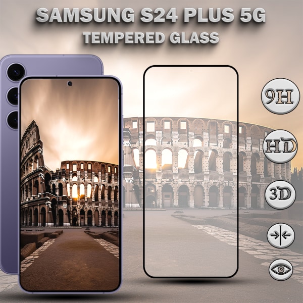 1-Pack SAMSUNG S24 PLUS 5G Skärmskydd - Härdat Glas 9H - Super kvalitet 3D