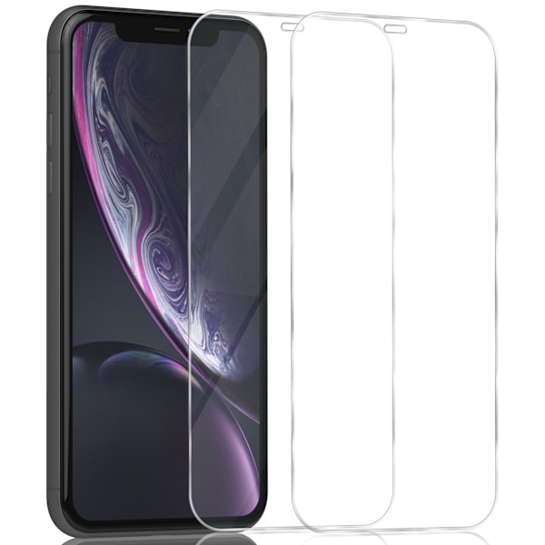 2-Pack Iphone XR transparent Näytönsuoja - Karkaistu Lasi 9H - Super laatu 3D