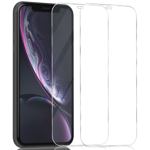 2-Pack Iphone XR transparent Skärmskydd - Härdat Glas 9H - Super kvalitet 3D