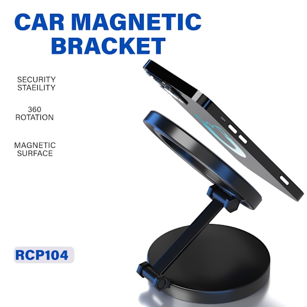 Säker Magnetisk Bilhållare med 360° Rotation