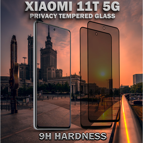 2-Pack Privacy Skärmskydd For Xiaomi 11T (5G) - Härdat Glas 9H - Super Kvalitet 3D