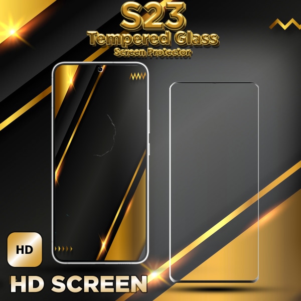 1-Pack SAMSUNG S23 Näytönsuoja - Karkaistu Lasi 9H - Super laatu 3D
