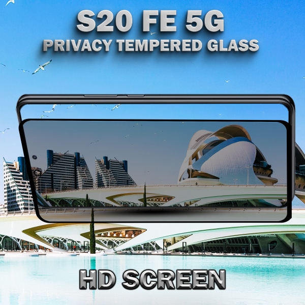 1-Pack Privacy Skärmskydd For Samsung S20 FE (5G) - Härdat Glas 9H - Super Kvalitet 3D