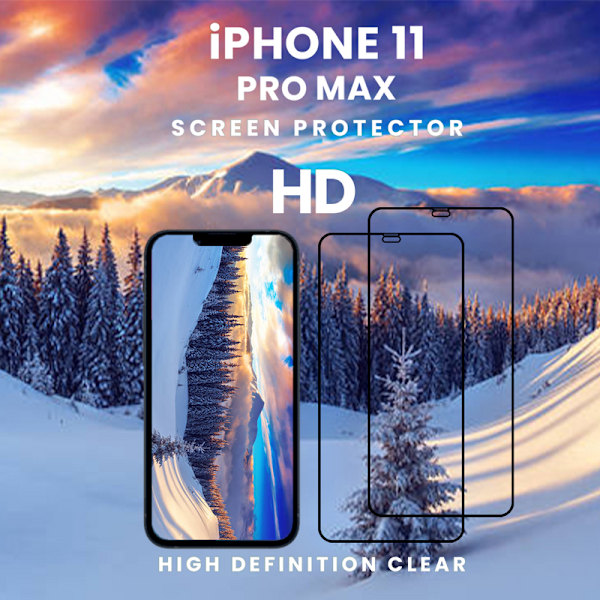 2-Pack iPhone 11 Pro Max - Härdat Glas 9H - Super Kvalitet 3D