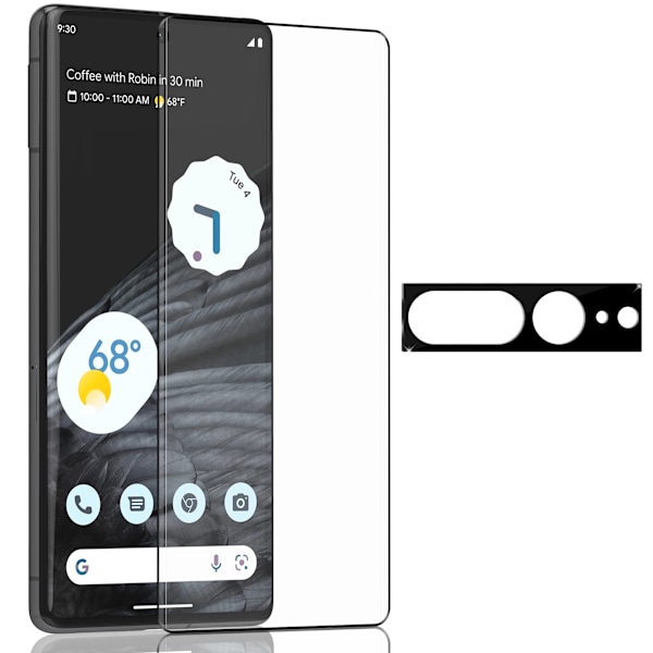 1-Pack Google Pixel 7 Pro Näytönsuoja & 1-Pack linssinsuoja - Karkaistu Lasi 9H - Super laatu 3D