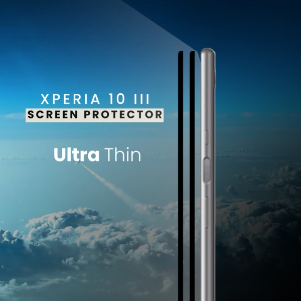 2 Pack Sony Xperia 10 III - Härdat glas 9H - Super Kvalitet 3D