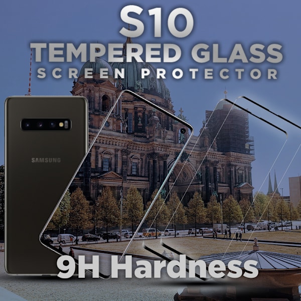 2 Pack Samsung Galaxy S10 - Härdat glas 9H – Super kvalitet 3D