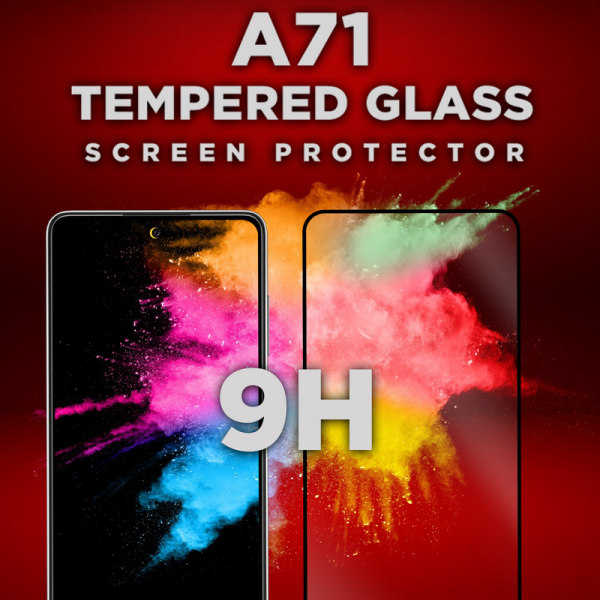 Samsung Galaxy A71 - Härdat glas 9H-Super kvalitet 3D Skärmskydd