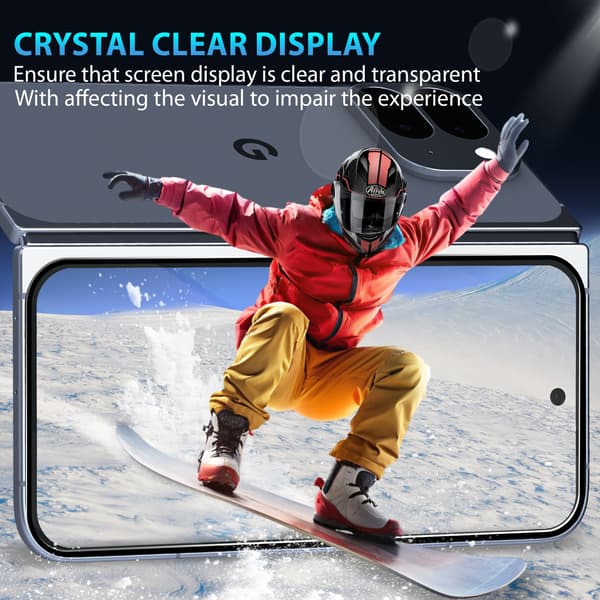 2-Pack Google Pixel 10 Pro Fold Skärmskydd & 2-Pack linsskydd - Härdat Glas 9H - Super kvalitet 3D