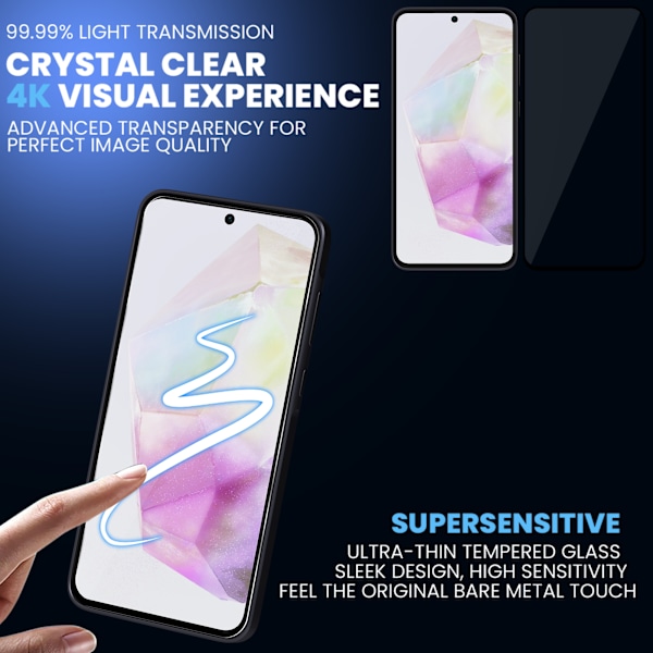 2-Pack SAMSUNG A36 Skærmbeskyttelse & 1-Pack linsebeskyttelse - Hærdet Glas 9H - Super kvalitet 3D