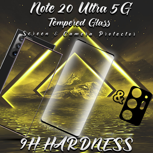 1-Pack Samsung Note 20 Ultra 5G Skärmskydd & 1-Pack linsskydd - 9H GLAS