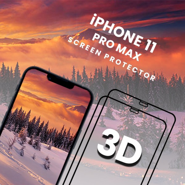 2-Pack iPhone 11 Pro Max - Härdat Glas 9H - Super Kvalitet 3D