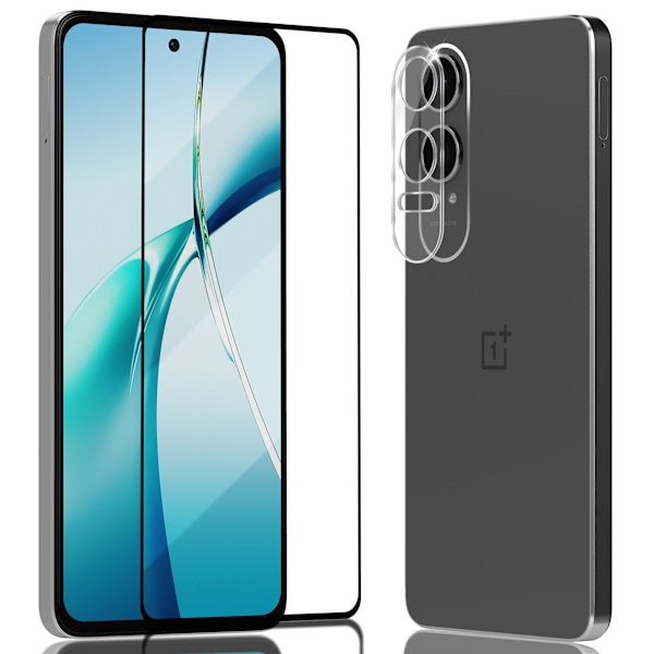 1-Pack OnePlus Nord CE4 Lite Skärmskydd & 1-Pack linsskydd - Härdat Glas 9H - Super kvalitet 3D