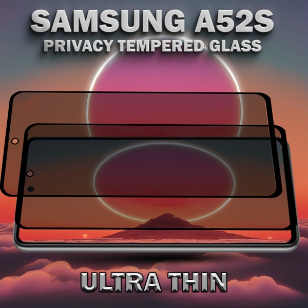 2-Pack Privacy Skärmskydd For Samsung A52S - Härdat Glas 9H - Super Kvalitet 3D