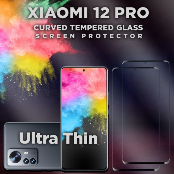2 Pack Xiaomi 12 PRO - Härdat glas 9H-Super kvalitet 3D