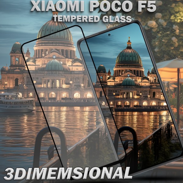 1-Pack XIAOMI POCO F5 Skärmskydd - Härdat Glas 9H - Super kvalitet 3D