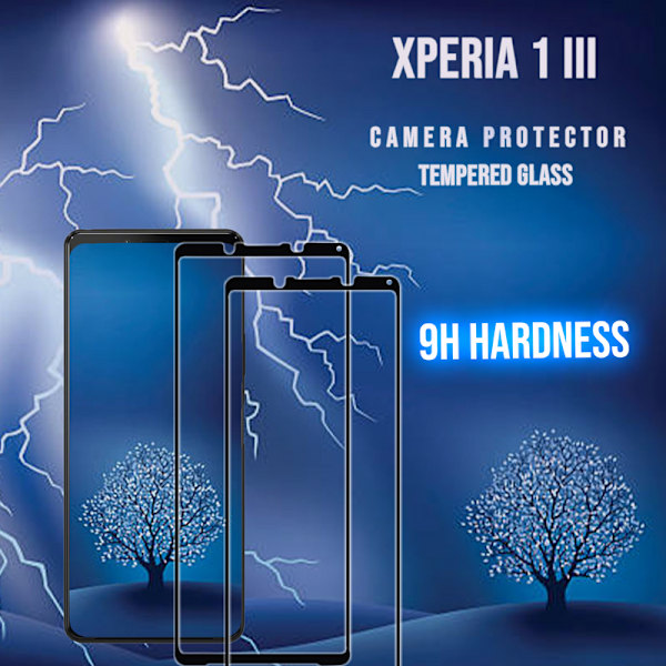 2-Pack Sony Xperia 1 III - Härdat glas 9H - Super Kvalitet 3D