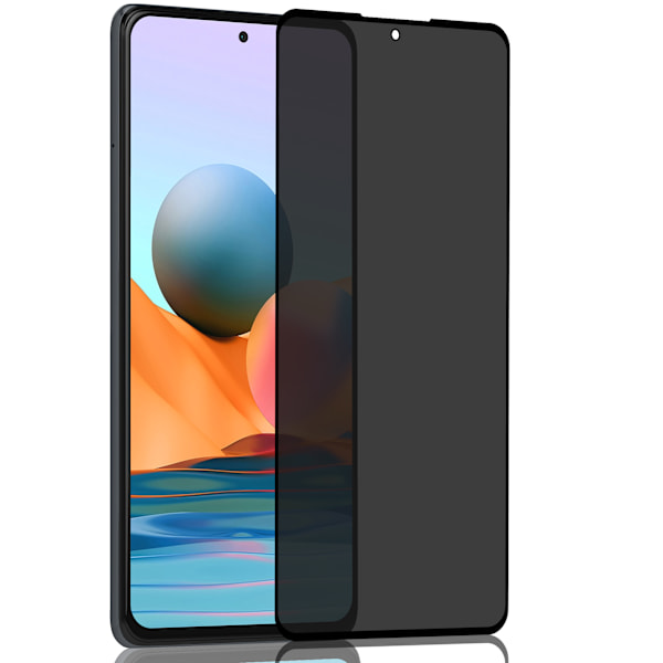 1-Pack Xiaomi Redmi Note 10 Pro Privacy Skärmskydd - Härdat Glas 9H - Super kvalitet 3D