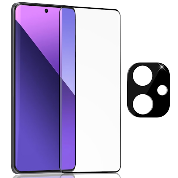 1-Pack Xiaomi Redmi Note 13 Pro Plus Skärmskydd & 1-Pack linsskydd - Härdat Glas 9H - Super kvalitet 3D