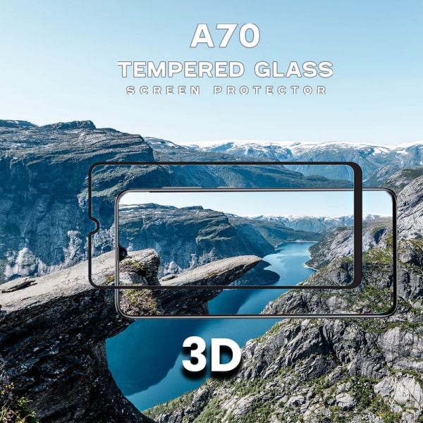 Samsung Galaxy A70 - Härdat Glas 9H-Super Kvalitet 3D Skärmskydd