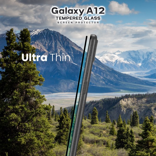 Samsung Galaxy A12 - Härdat Glas 9H-Super Kvalitet 3D Skärmskydd