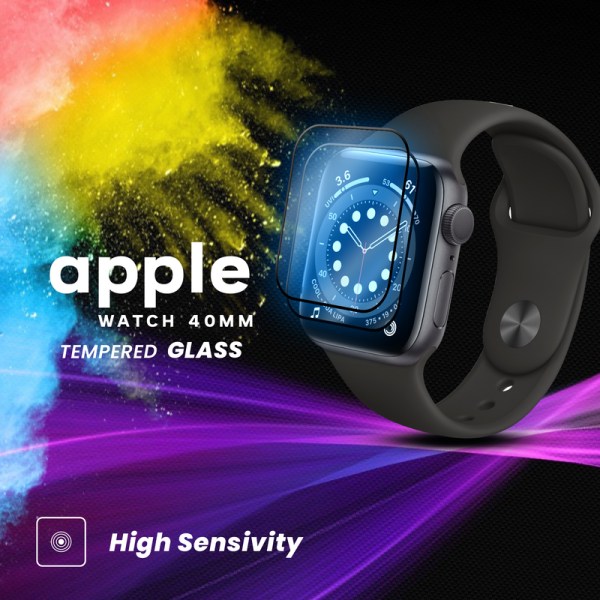 2 Pack Apple Watch 40mm – Härdat glas 9H – Super kvalitet 3D