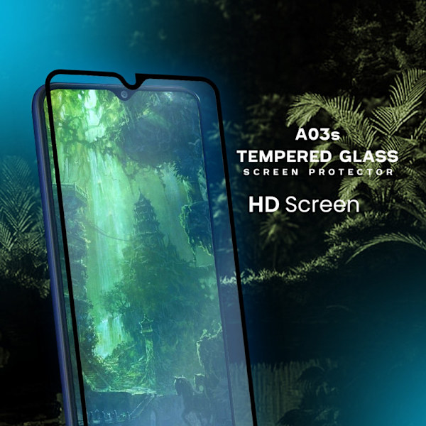 1-Pack SAMSUNG GALAXY A03S Skærmbeskyttelse - Hærdet Glas 9H - Super kvalitet 3D