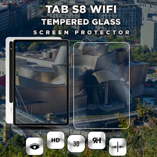 1-Pack SAMSUNG GALAXY TAB S8 Näytönsuoja - Karkaistu Lasi 9H - Super laatu 3D