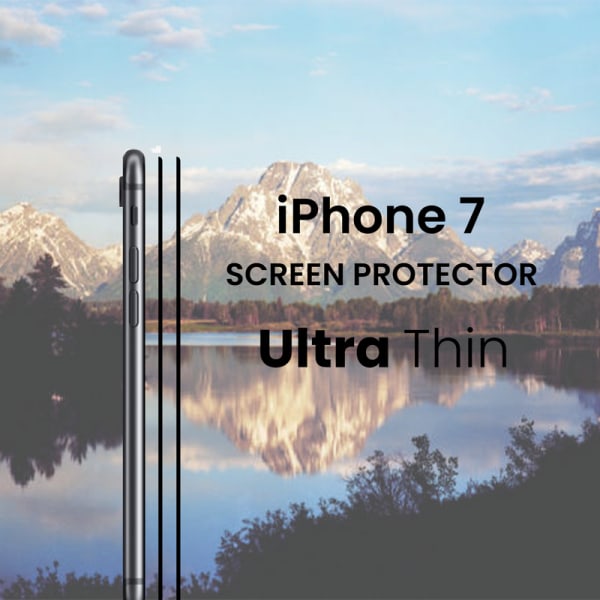 2 Pack iPhone 7 Svart - Härdat Glas 9H - Super Kvalitet 3D