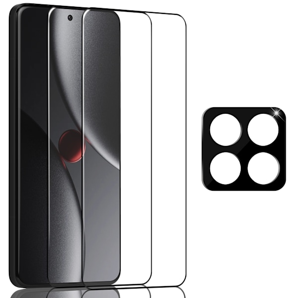 2-Pack Xiaomi 15 Pro Skärmskydd & 1-Pack linsskydd - Härdat Glas 9H - Super kvalitet 3D