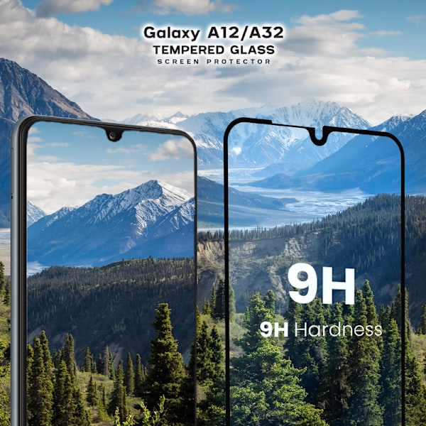 Samsung A12 / A32 5G - 9H Härdat Glass - Super Kvalitet 3D