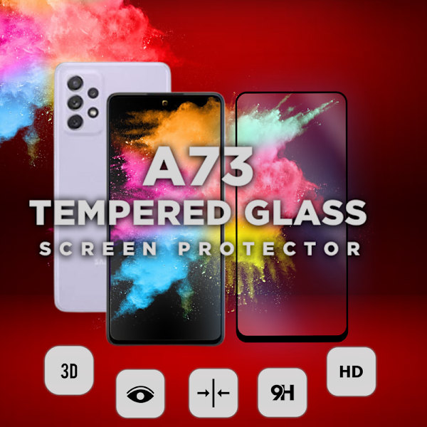 1-Pack SAMSUNG GALAXY A73 Skærmbeskyttelse - Hærdet Glas 9H - Super kvalitet 3D