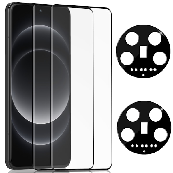 2-Pack Xiaomi 14 Ultra Skærmbeskyttelse & 2-Pack linsebeskyttelse - Hærdet Glas 9H - Super kvalitet 3D