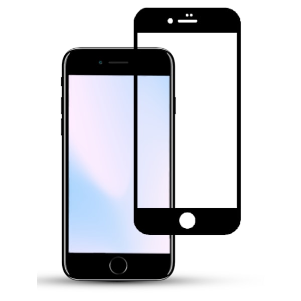 1-Pack IPHONE SE 2022 BLACK Skærmbeskyttelse - Hærdet Glas 9H - Super kvalitet 3D