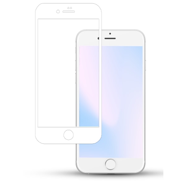 1-Pack IPHONE SE 2022 WHITE Skærmbeskyttelse - Hærdet Glas 9H - Super kvalitet 3D