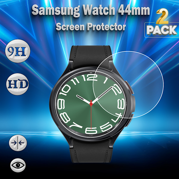 2-Pack SAMSUNG WATCH 44MM Skærmbeskyttelse - Hærdet Glas 9H - Super kvalitet 3D