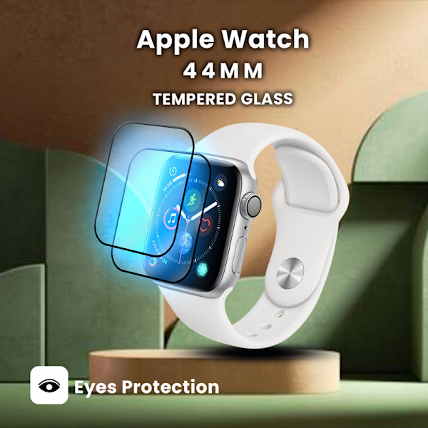 2-Pack APPLE WATCH 44MM Skærmbeskyttelse - Hærdet Glas 9H - Super kvalitet 3D