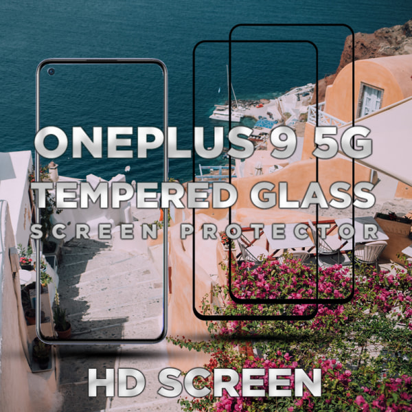 2 Pack OnePlus 9 5G - Härdat glas 9H - Super kvalitet 3D Skärmskydd