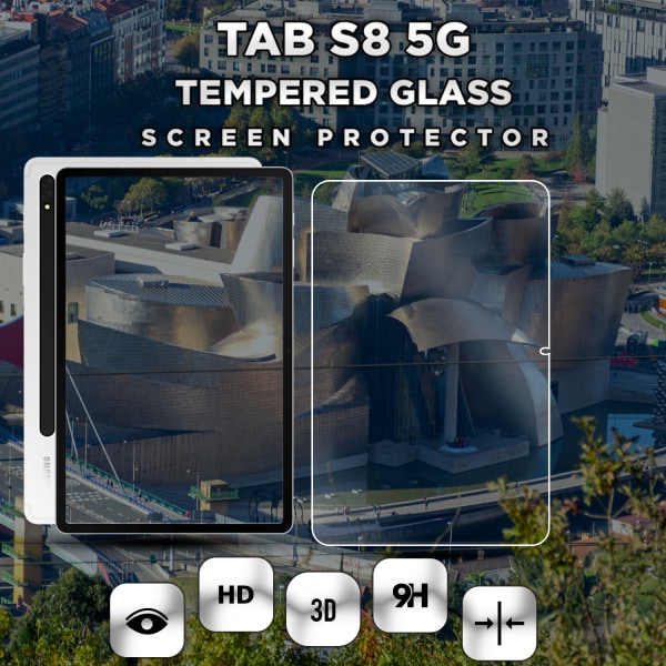 Samsung Galaxy Tab S8 5G - Härdat Glas 9H - Super Kvalitet Skärmskydd