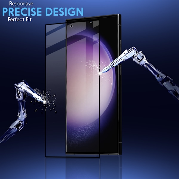 2-Pack SAMSUNG S23 ULTRA Skærmbeskyttelse - Hærdet Glas 9H - Super kvalitet 3D