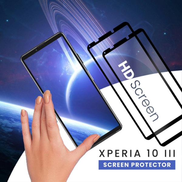 2 Pack Sony Xperia 10 III - Härdat glas 9H - Super Kvalitet 3D