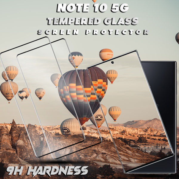 2-Pack Samsung Galaxy Note 10 5G - Härdat Glas 9H – 3D Skärmskydd - Super kvalitet