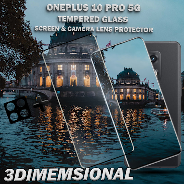 OnePlus 10 Pro 5G & 1-Pack linsskydd - Härdat Glas 9H - Super kvalitet 3D