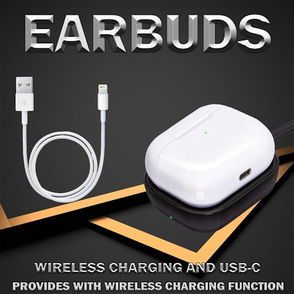 REBENUO RCP90 TWS trådlös Bluetooth hörlurar med Lightning kabel - Case ingår - Högkvalitet - Wireless charging - 5.0BT