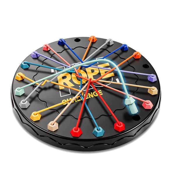 Rope untangling spel med 10 elastiska rep för barn och vuxna