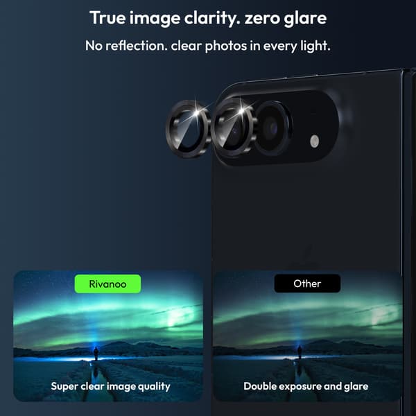 2-Pack iPhone Duo Kameralinsskydd - Härdat Glas 9H - Super kvalitet 3D