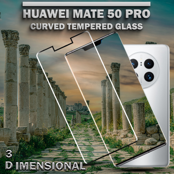 Huawei Mate 50 Pro (5G)  - Härdat Glas 9H – Super kvalitet 3D  Skärmskydd