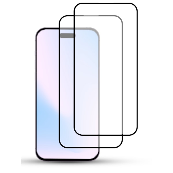 2-Pack IPHONE 15 PRO MAX Skærmbeskyttelse - Hærdet Glas 9H - Super kvalitet 3D